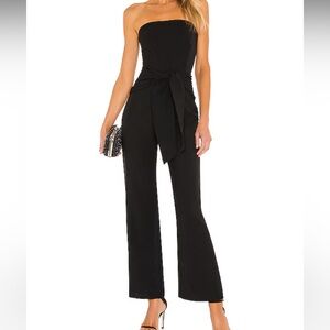 Superdown | Jordan tie waist jumpsuit in black